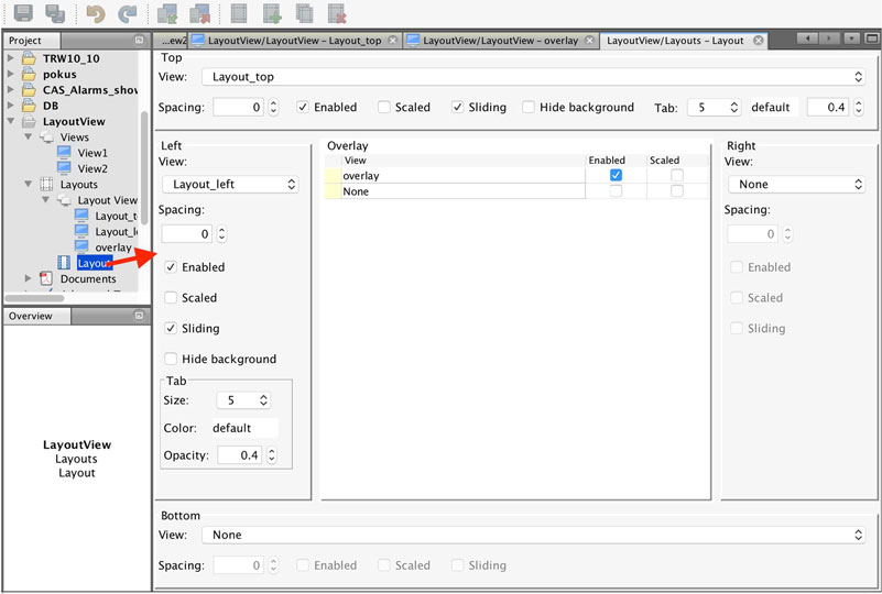 overlay menu