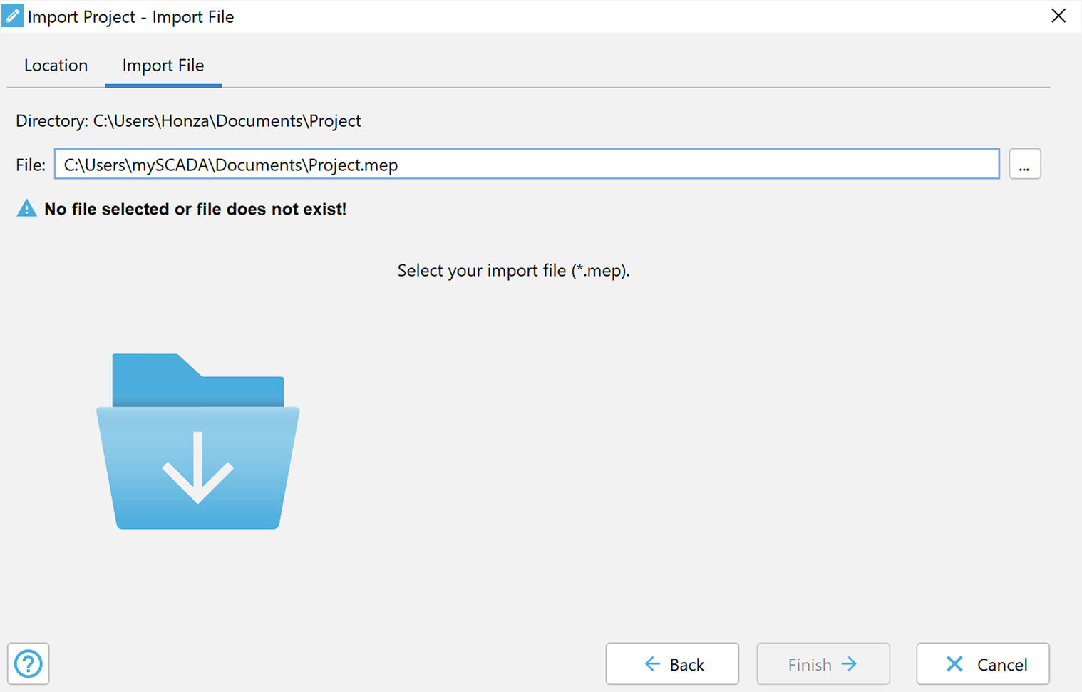 import project file