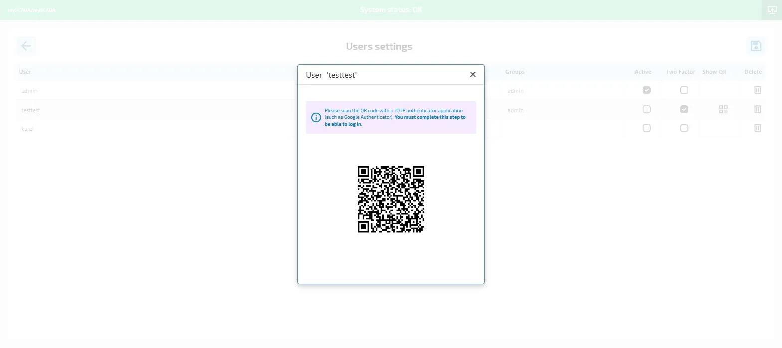 2FA QR code