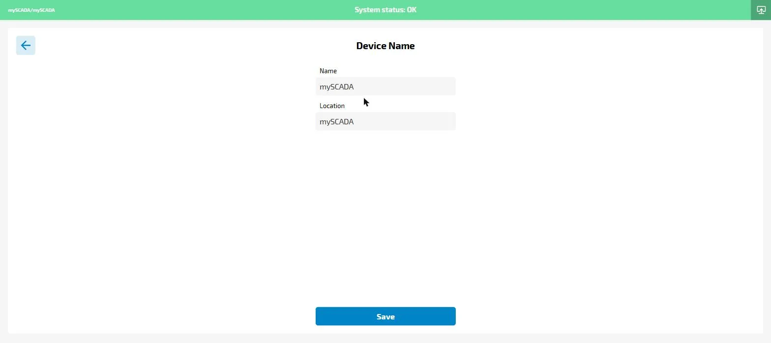 Device Name settings