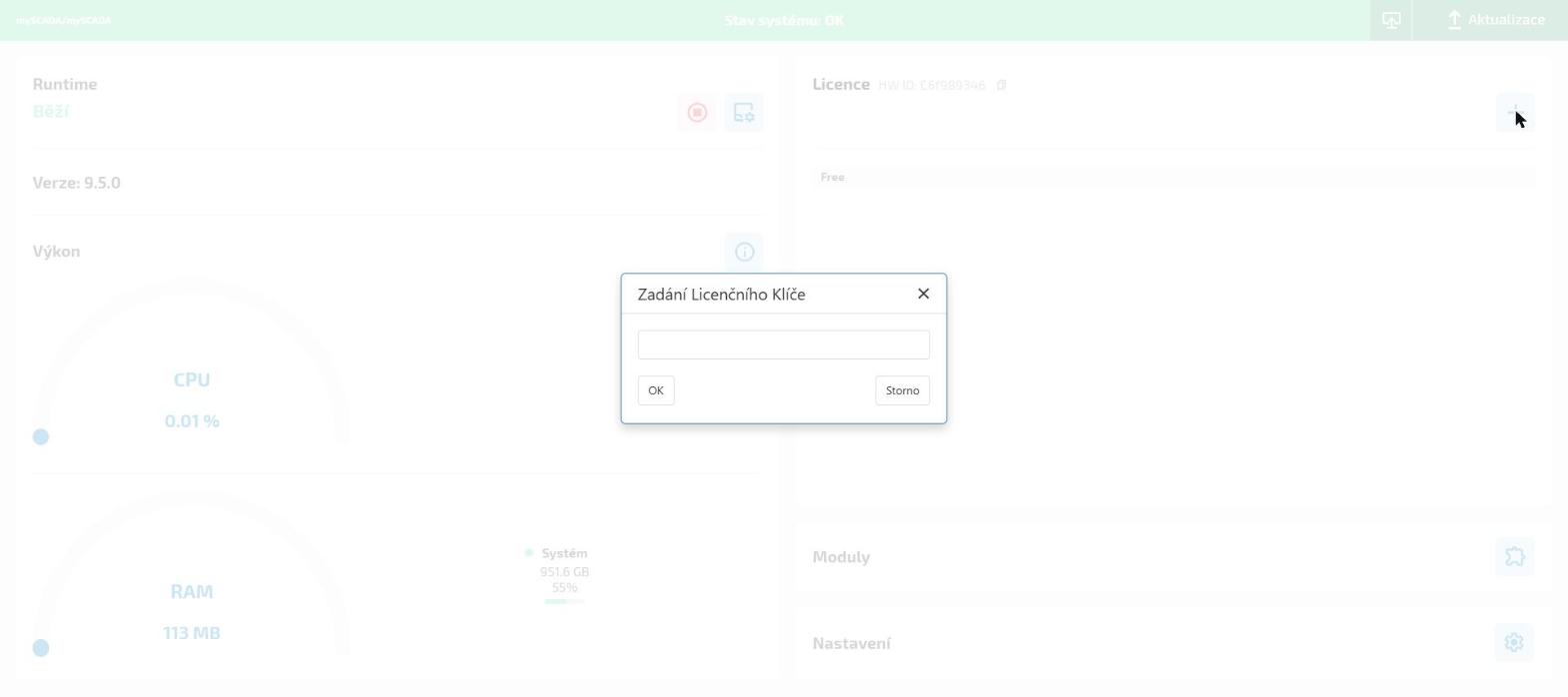 PRO Manager — dialog for entering the license key