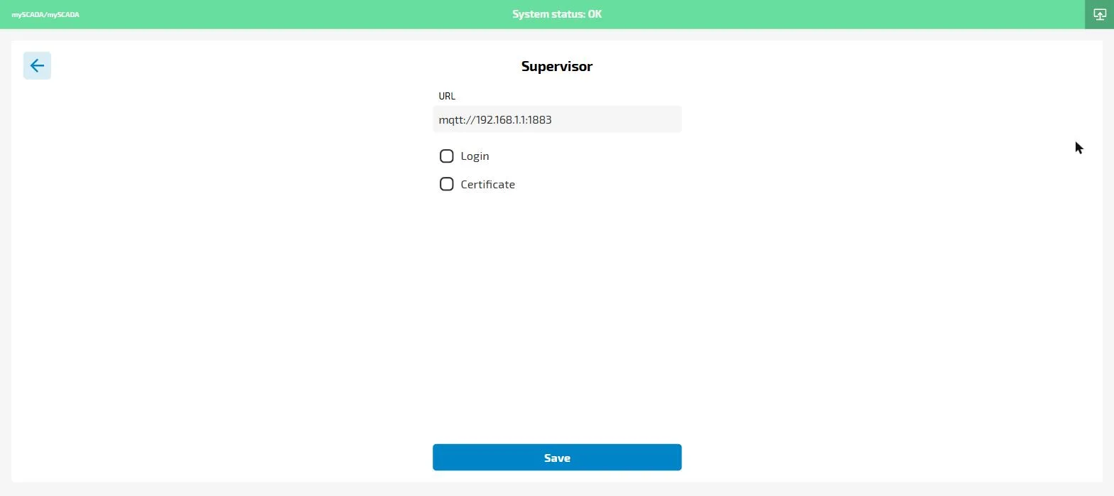 Supervisor settings